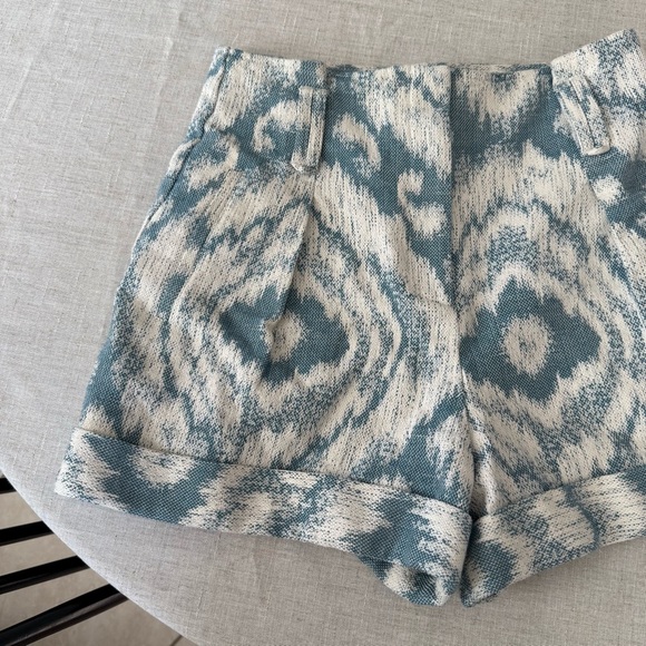 Sezane High Waisted Rome Shorts in Blue - Picture 5 of 10